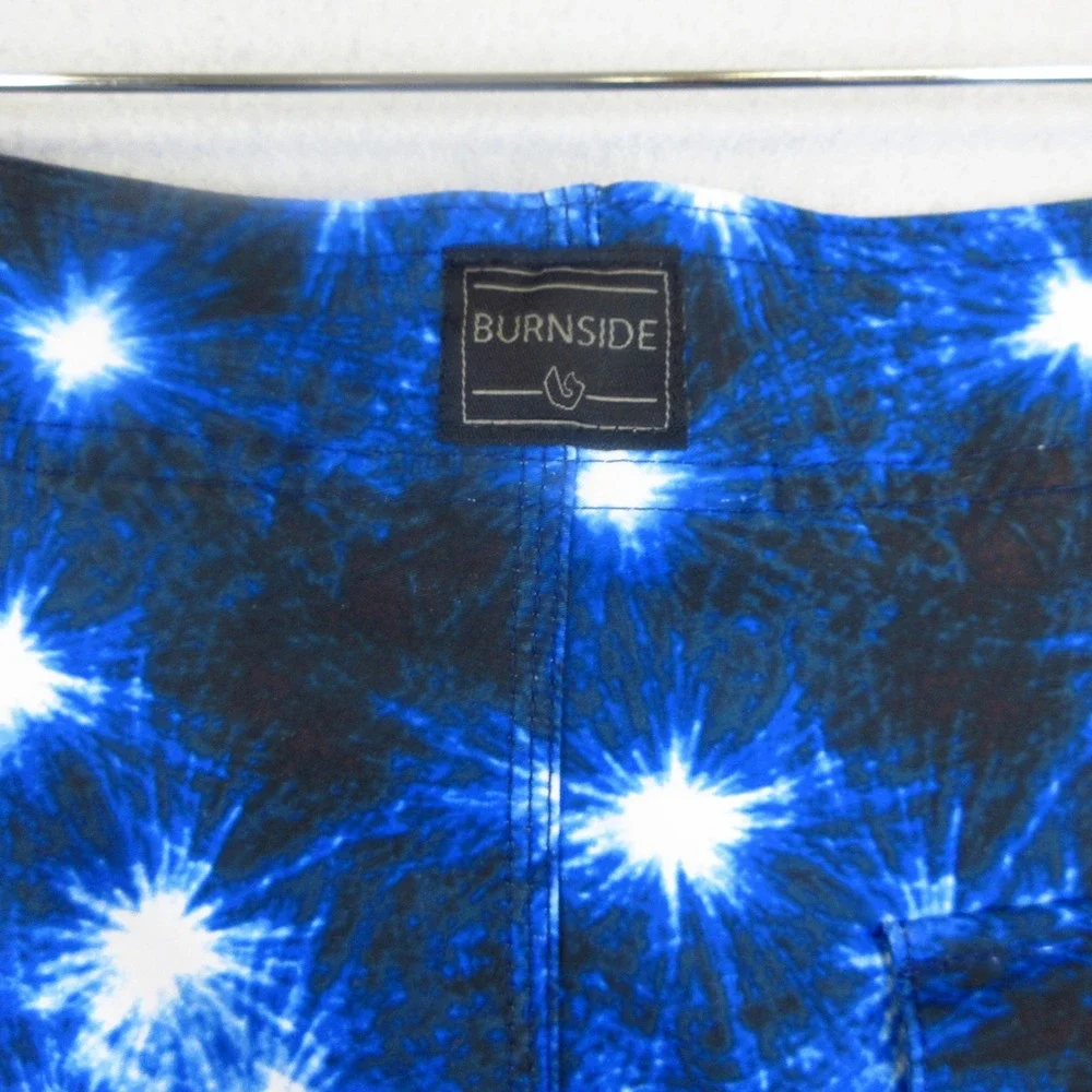 Burnside Board Shorts Mens 34 Red White Blue Stars Stripes 4th of July Swim Surf